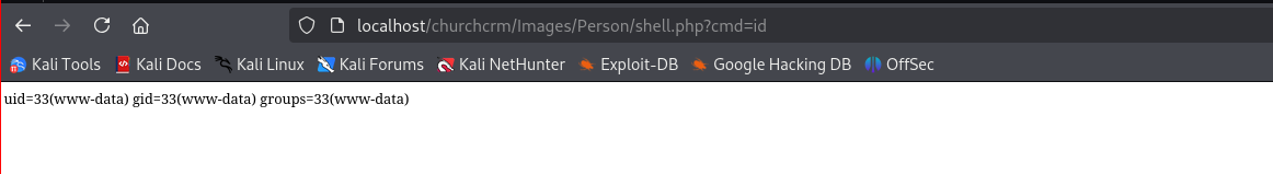 تنفيذ الأمر id